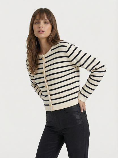 Lilah Cotton Stripe Cardi