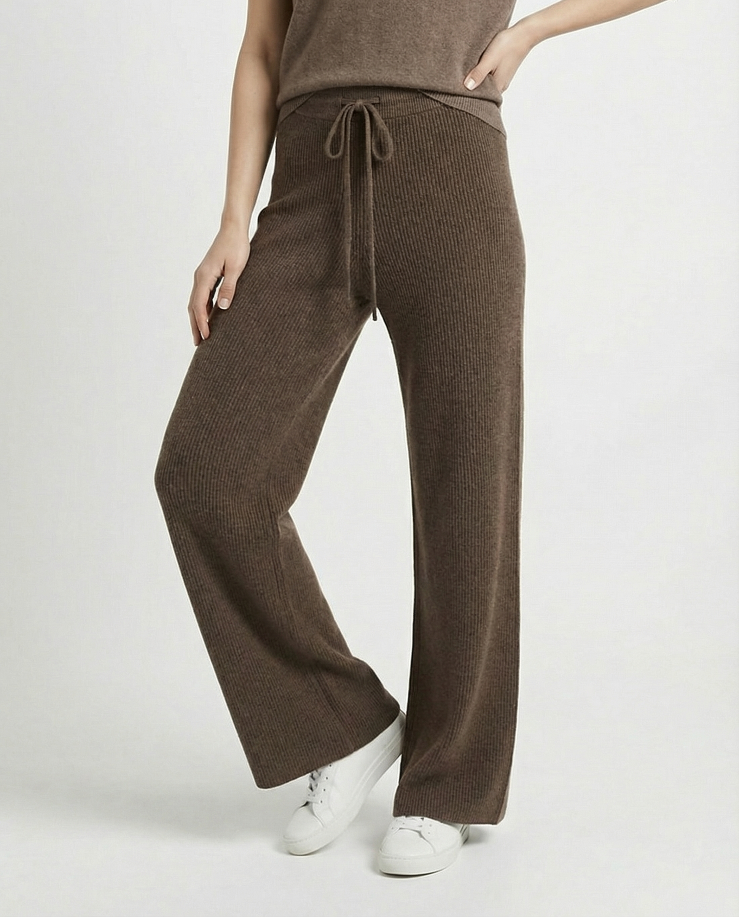 Wide Leg Knit Trousers