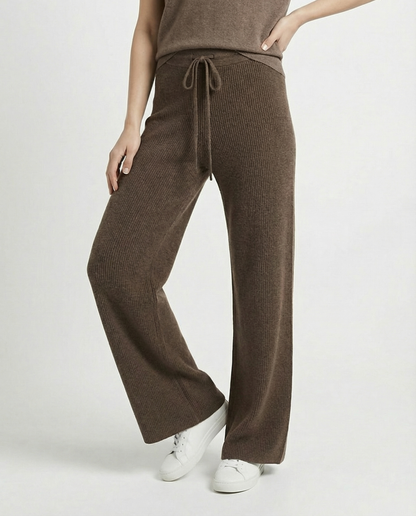 Wide Leg Knit Trousers