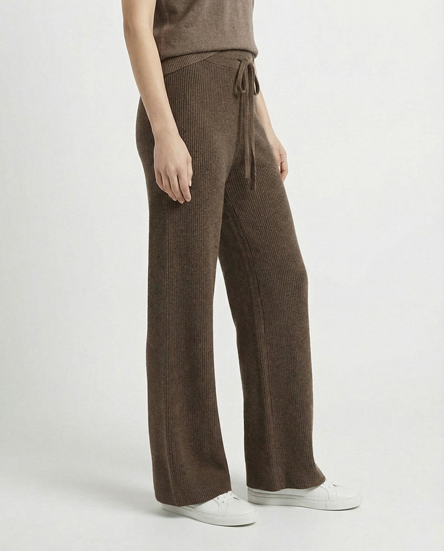 Wide Leg Knit Trousers