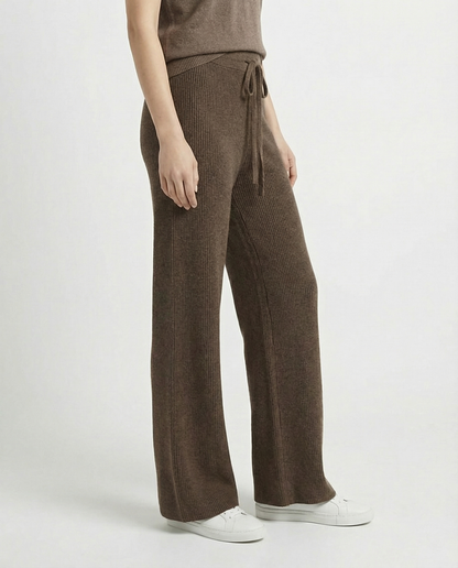 Wide Leg Knit Trousers
