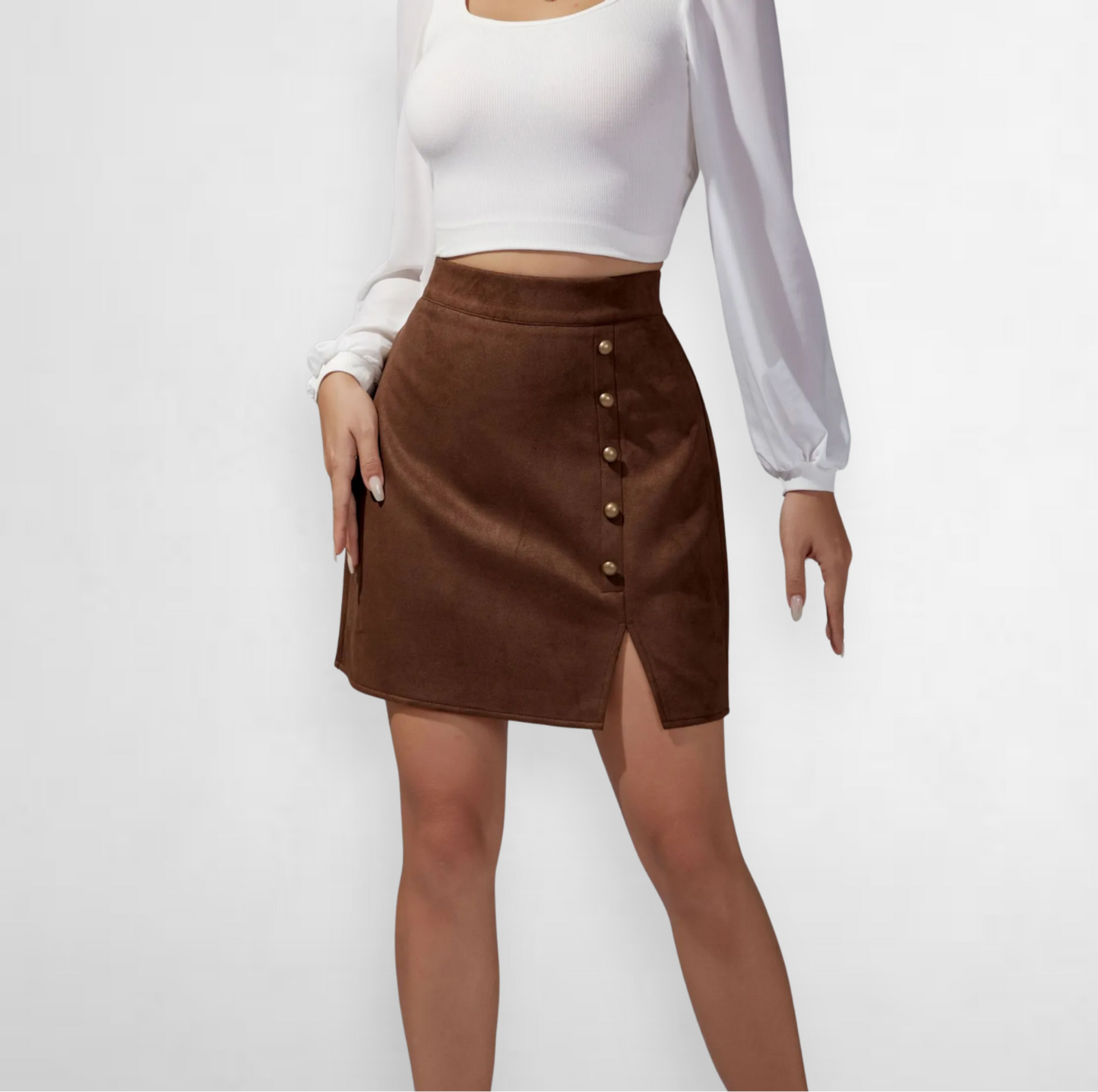 Fiora Faux Suede Mini Skirt