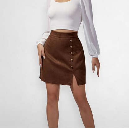 Fiora Faux Suede Mini Skirt