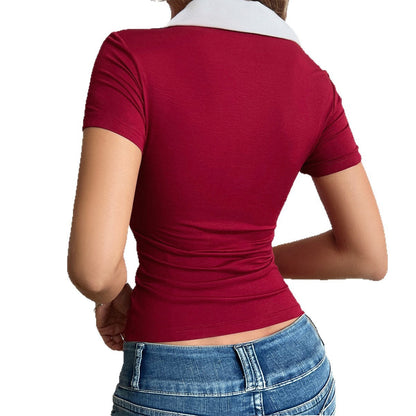 Ventara Contrast Short Sleeve Top