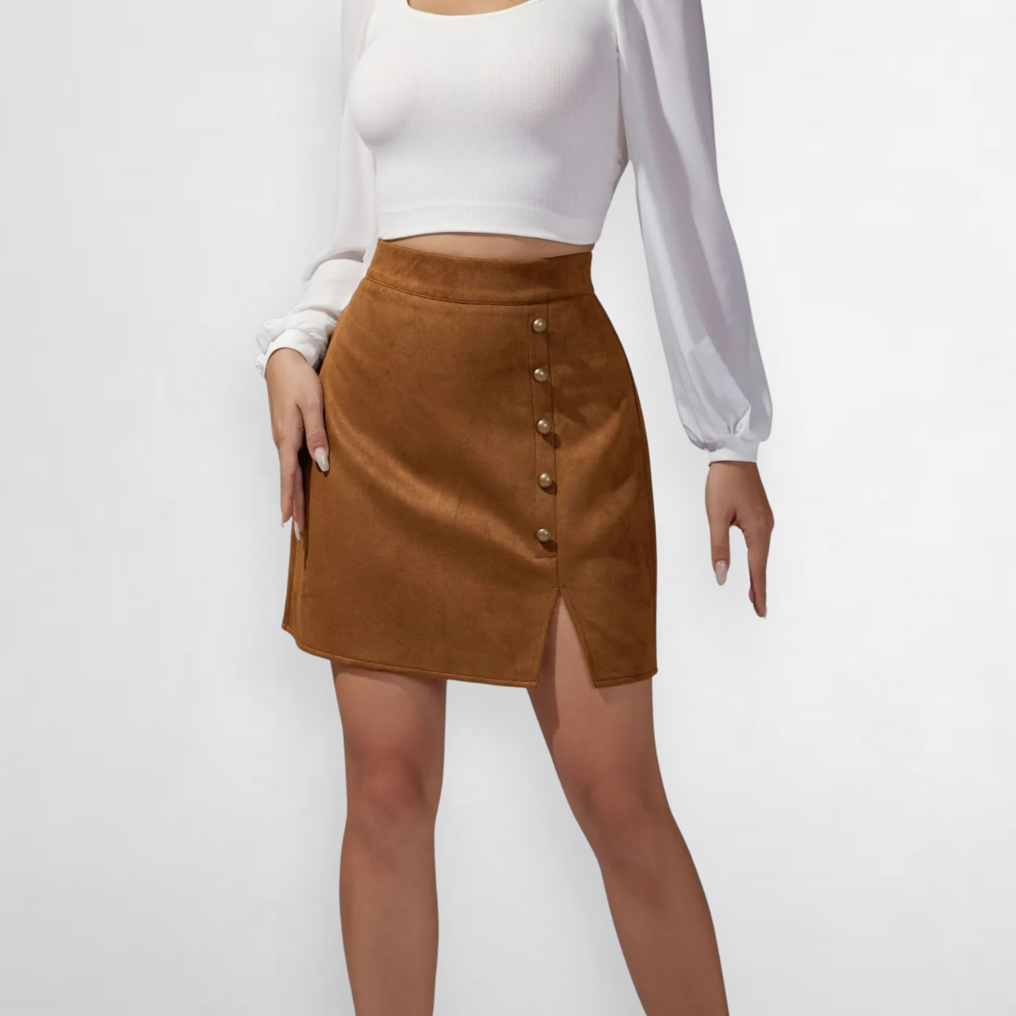 Fiora Faux Suede Mini Skirt