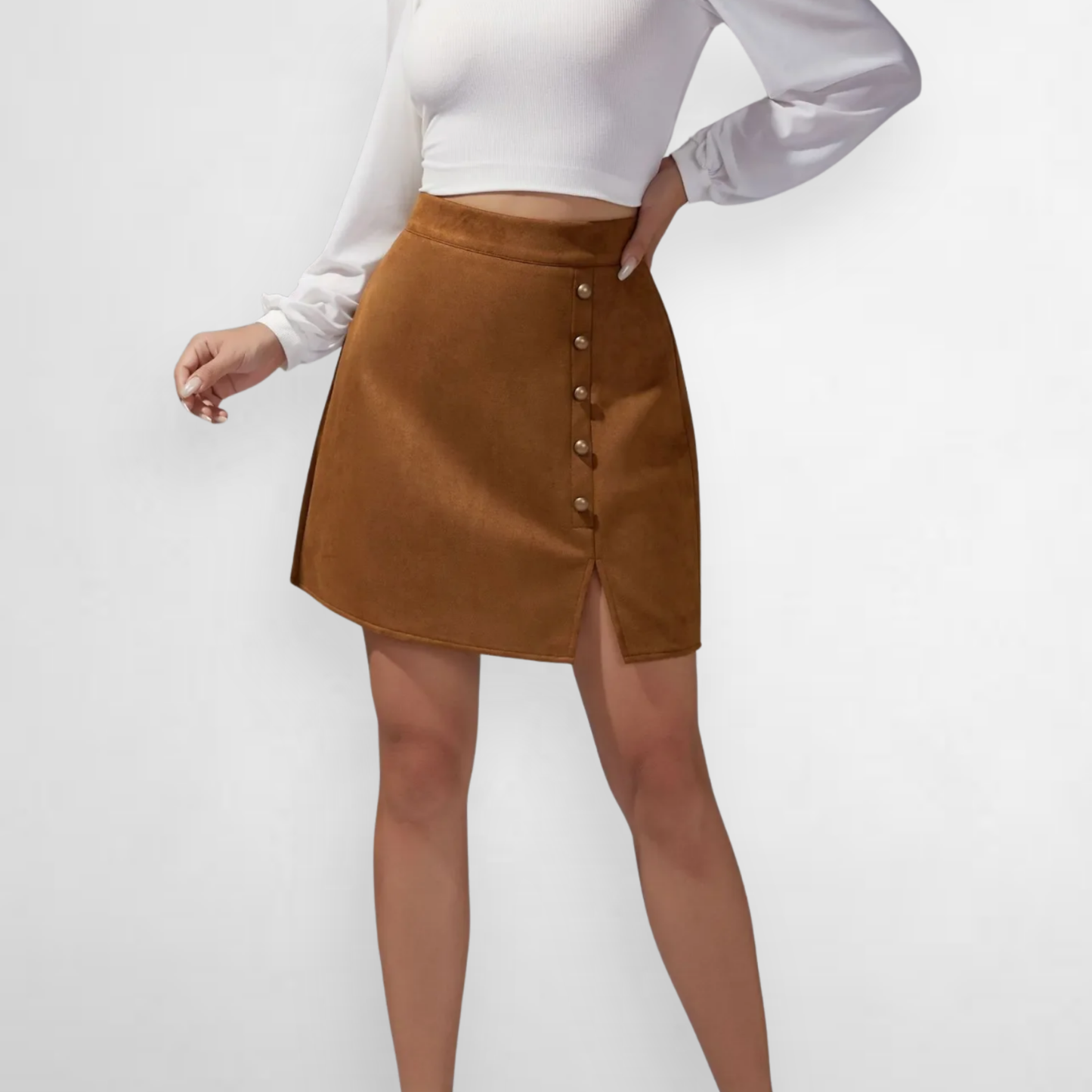 Fiora Faux Suede Mini Skirt