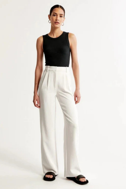Riviera White Tailored Pants