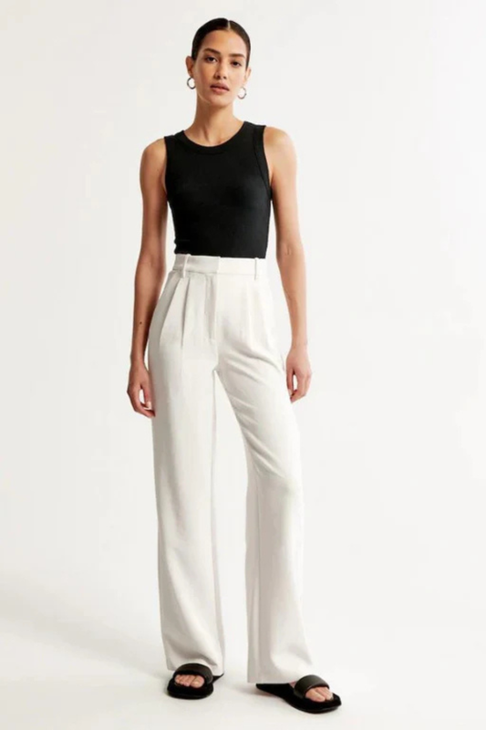 Riviera White Tailored Pants