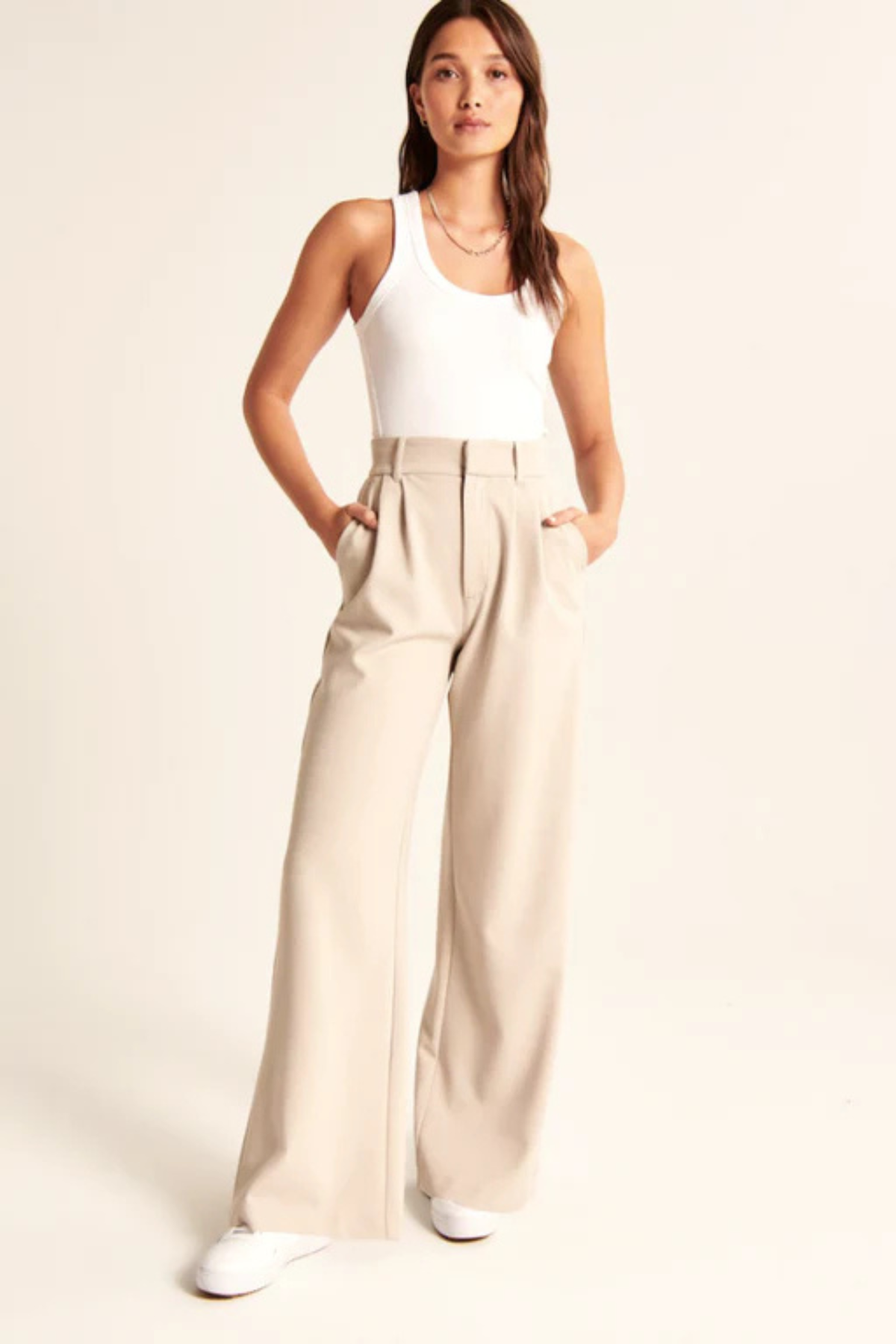 Riviera Beige Tailored Pants