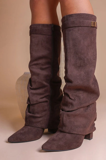 Lavista Slouchy Suede knee high boots - Brown