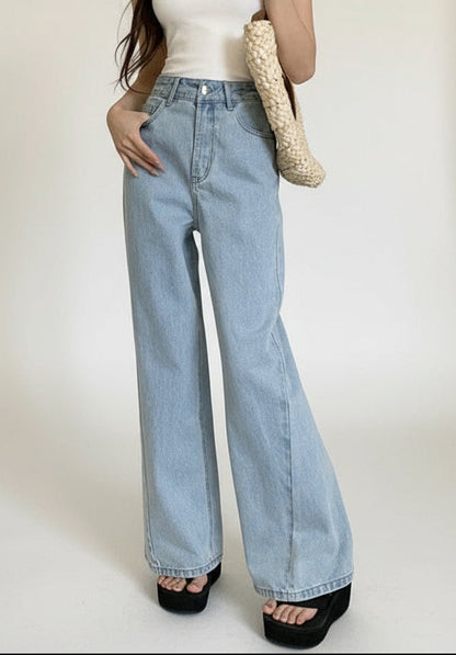 High Waist Retro Wide Leg Jeans