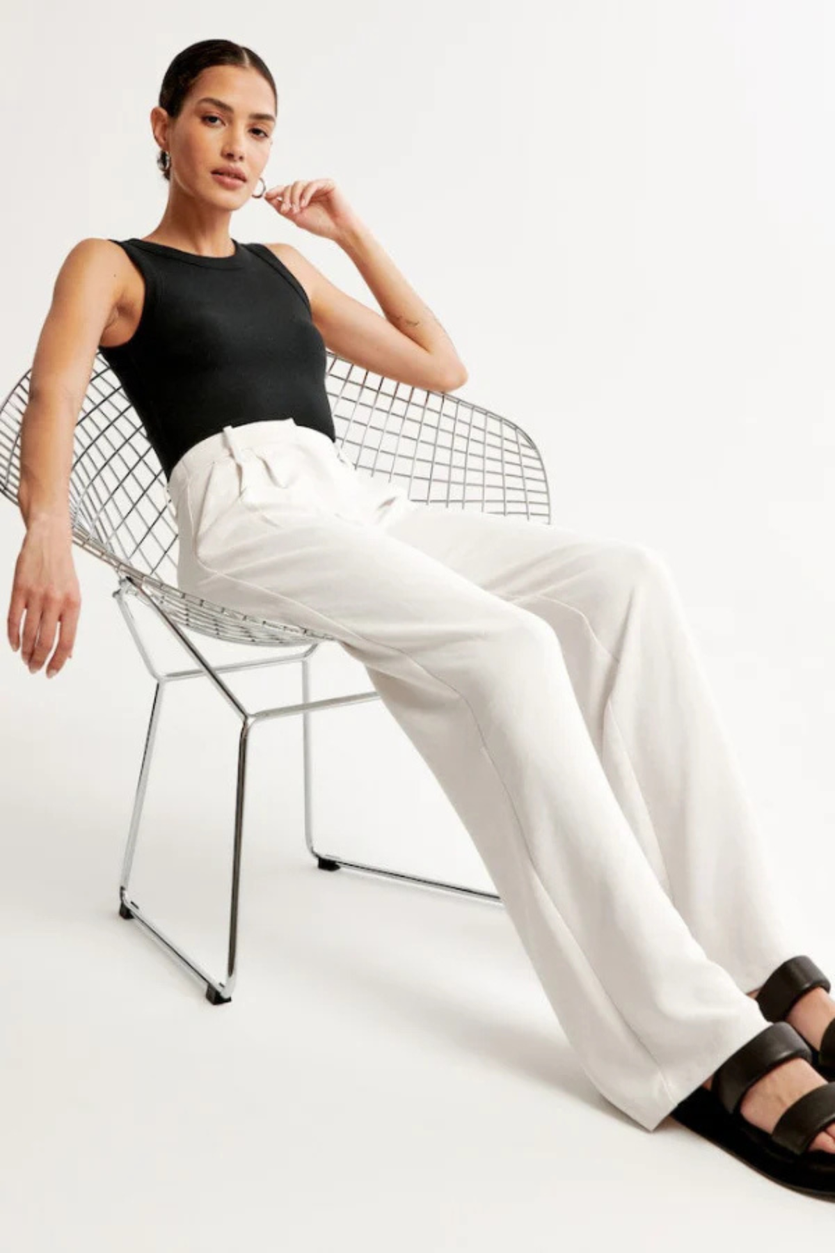 Riviera White Tailored Pants