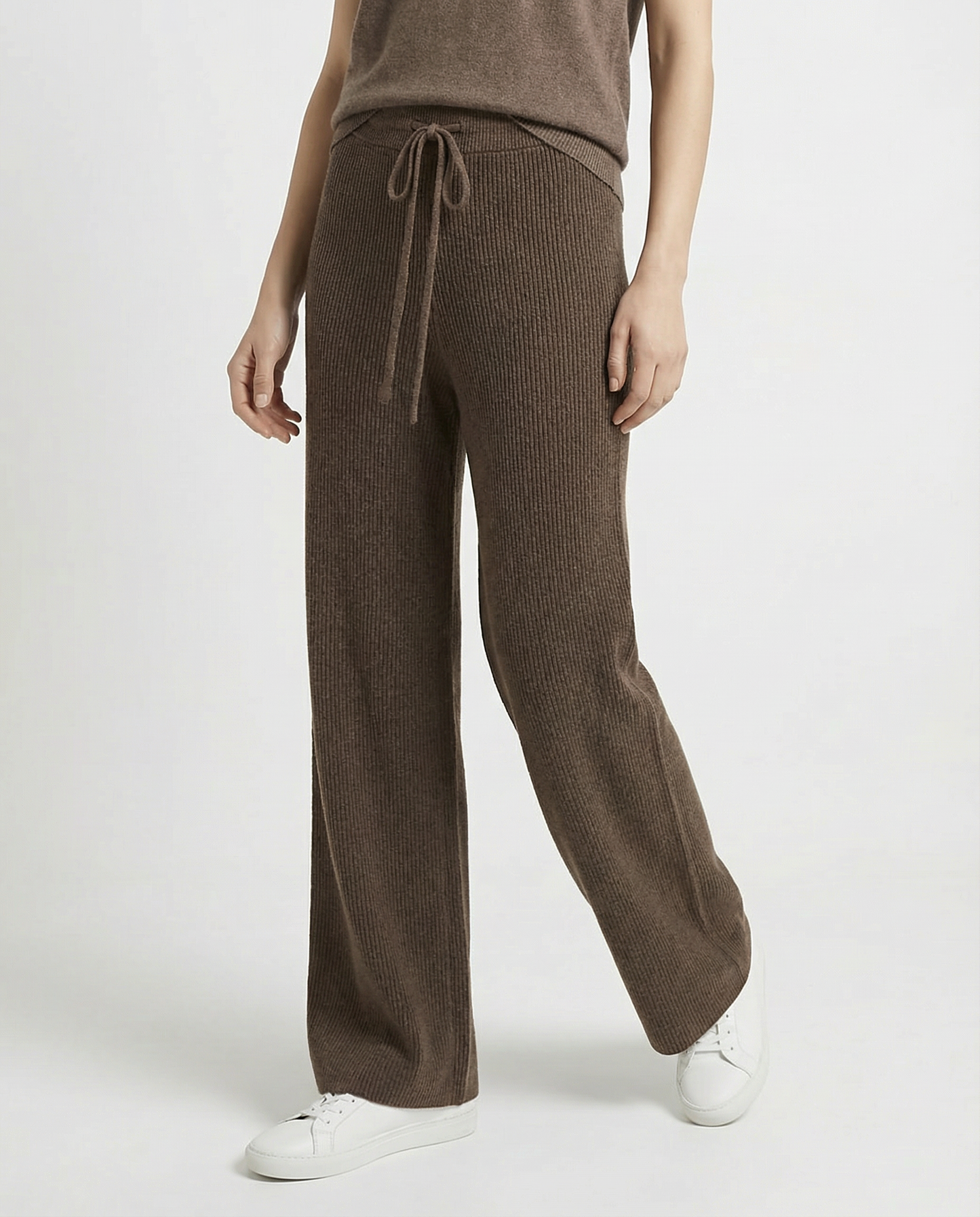 Wide Leg Knit Trousers
