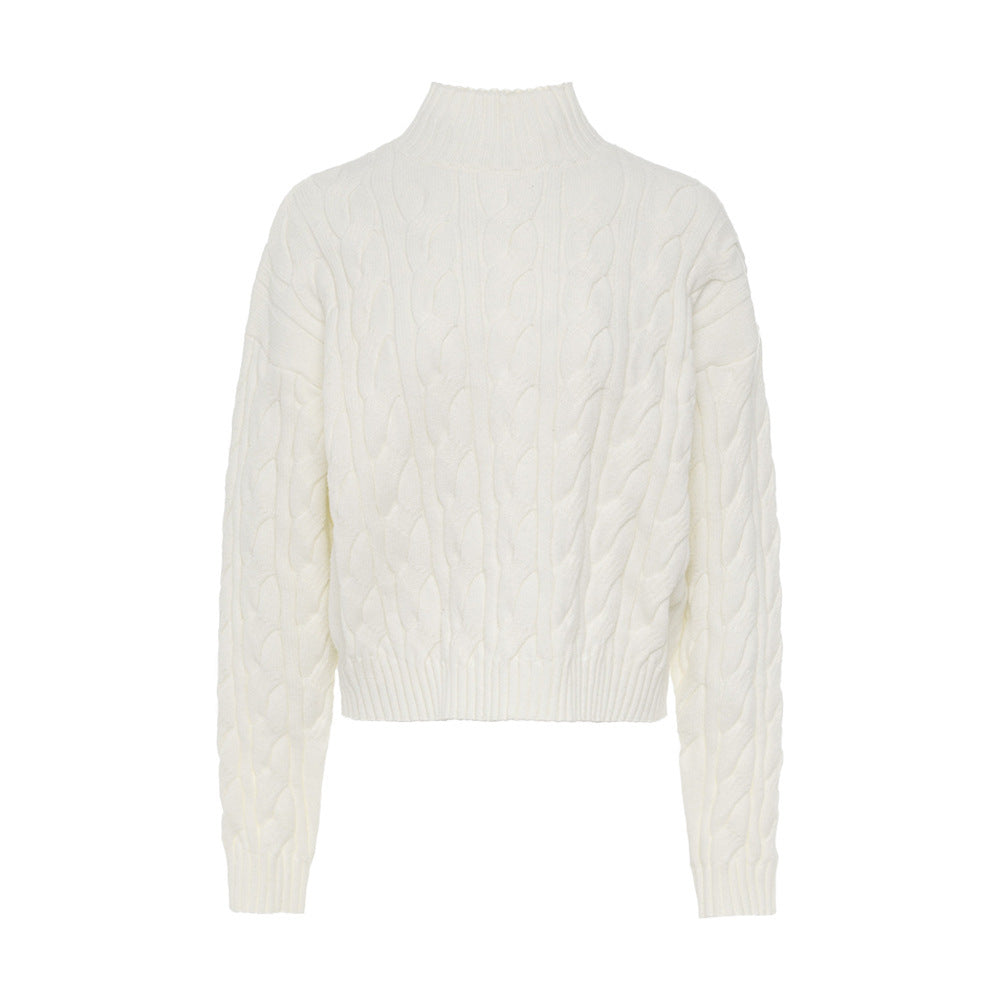 Boat Neck Cable Knit Sweater