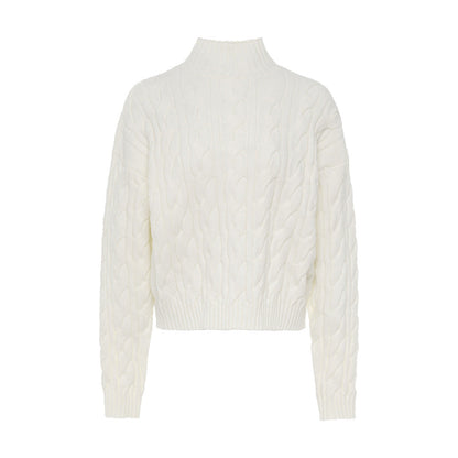 Boat Neck Cable Knit Sweater