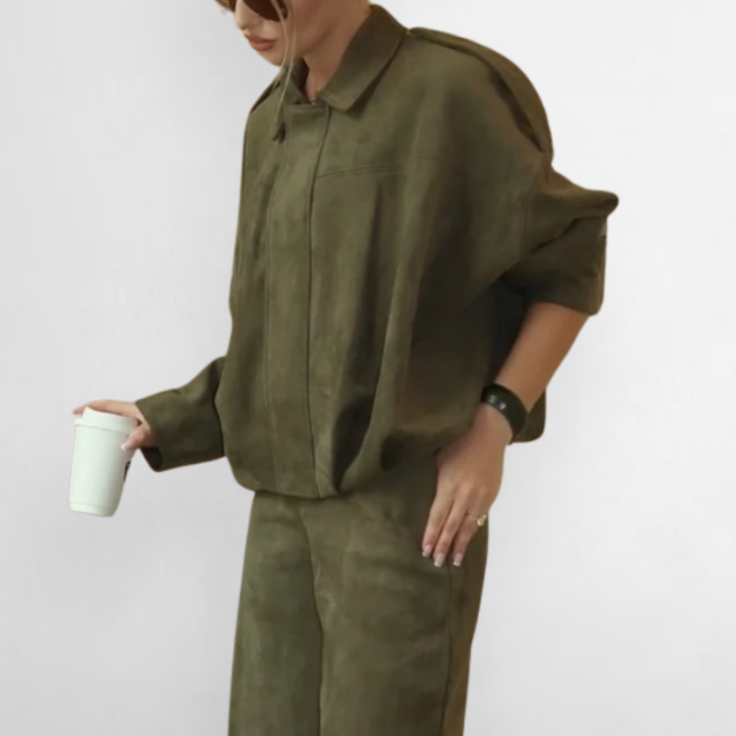 Astor Faux Suede Bomber Jacket