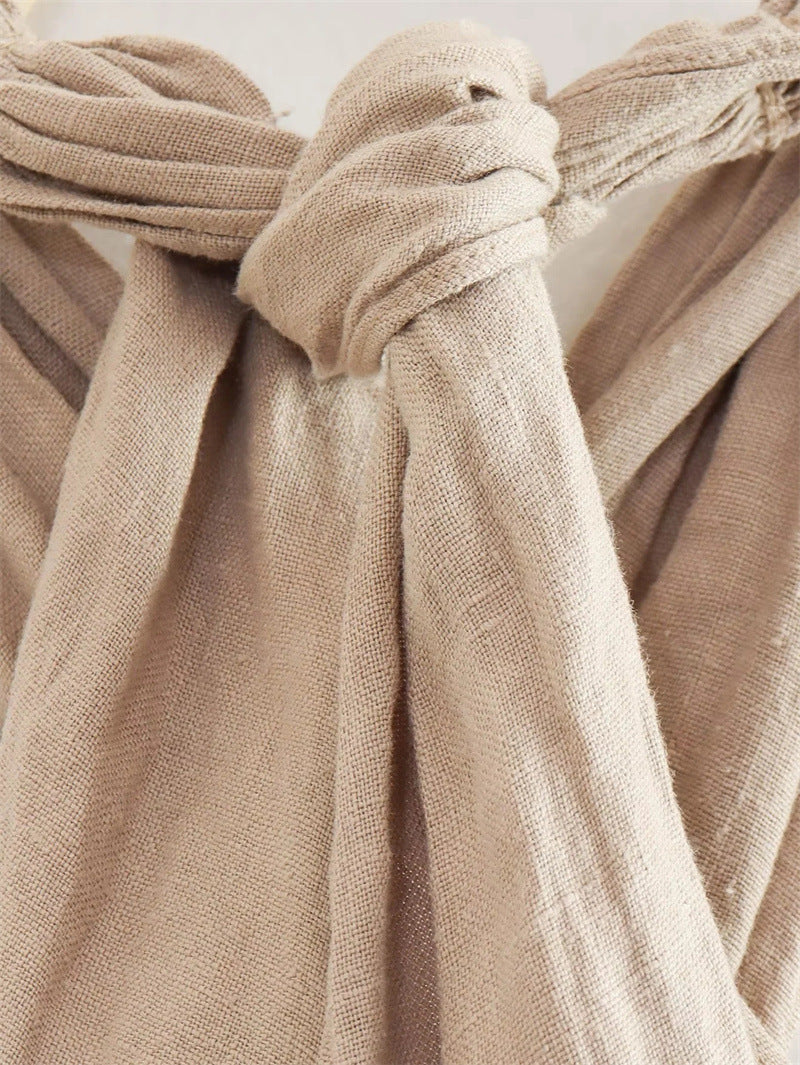 Halter Linen Vest Top