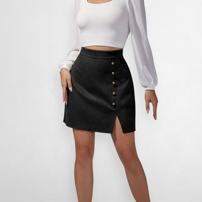 Fiora Faux Suede Mini Skirt