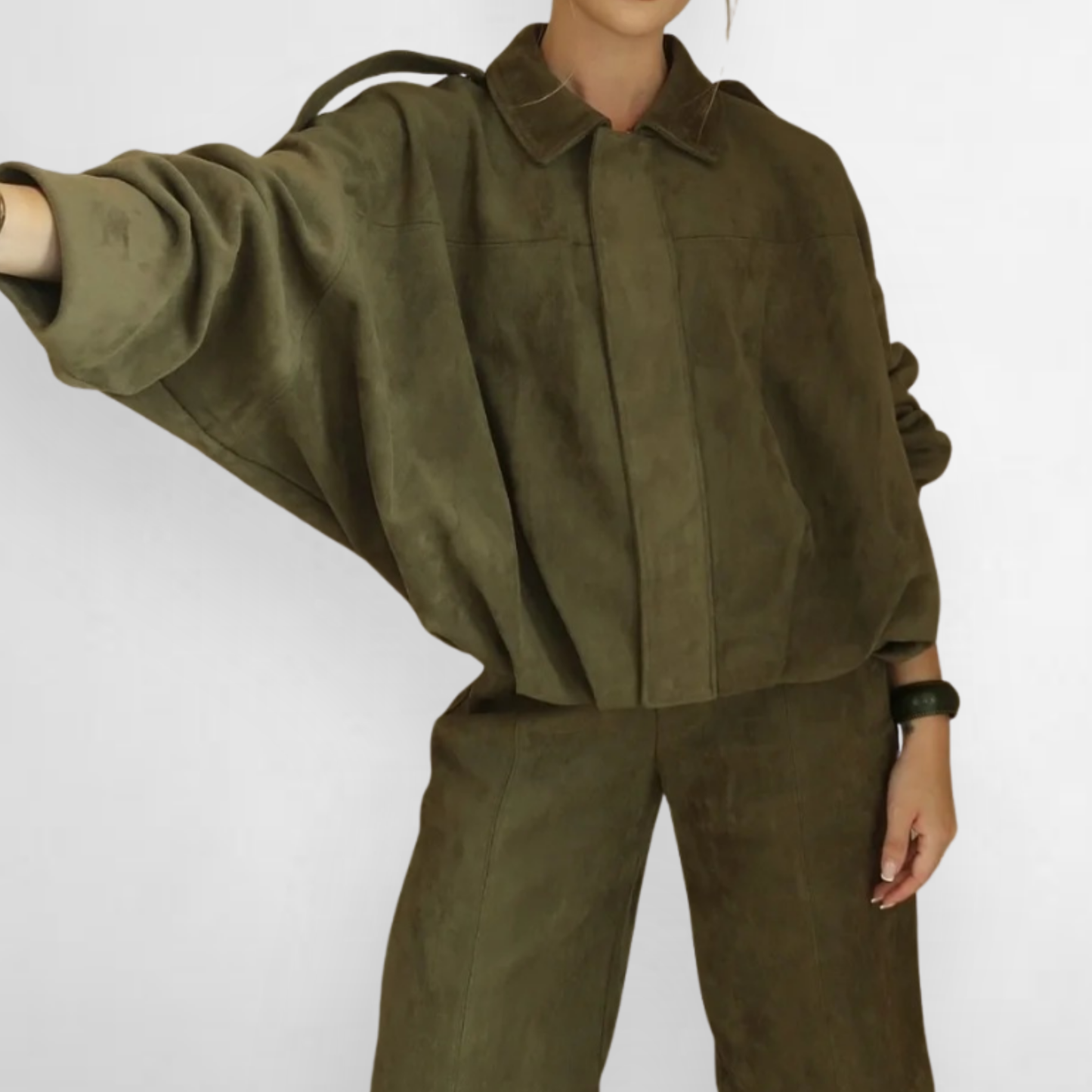 Astor Faux Suede Bomber Jacket