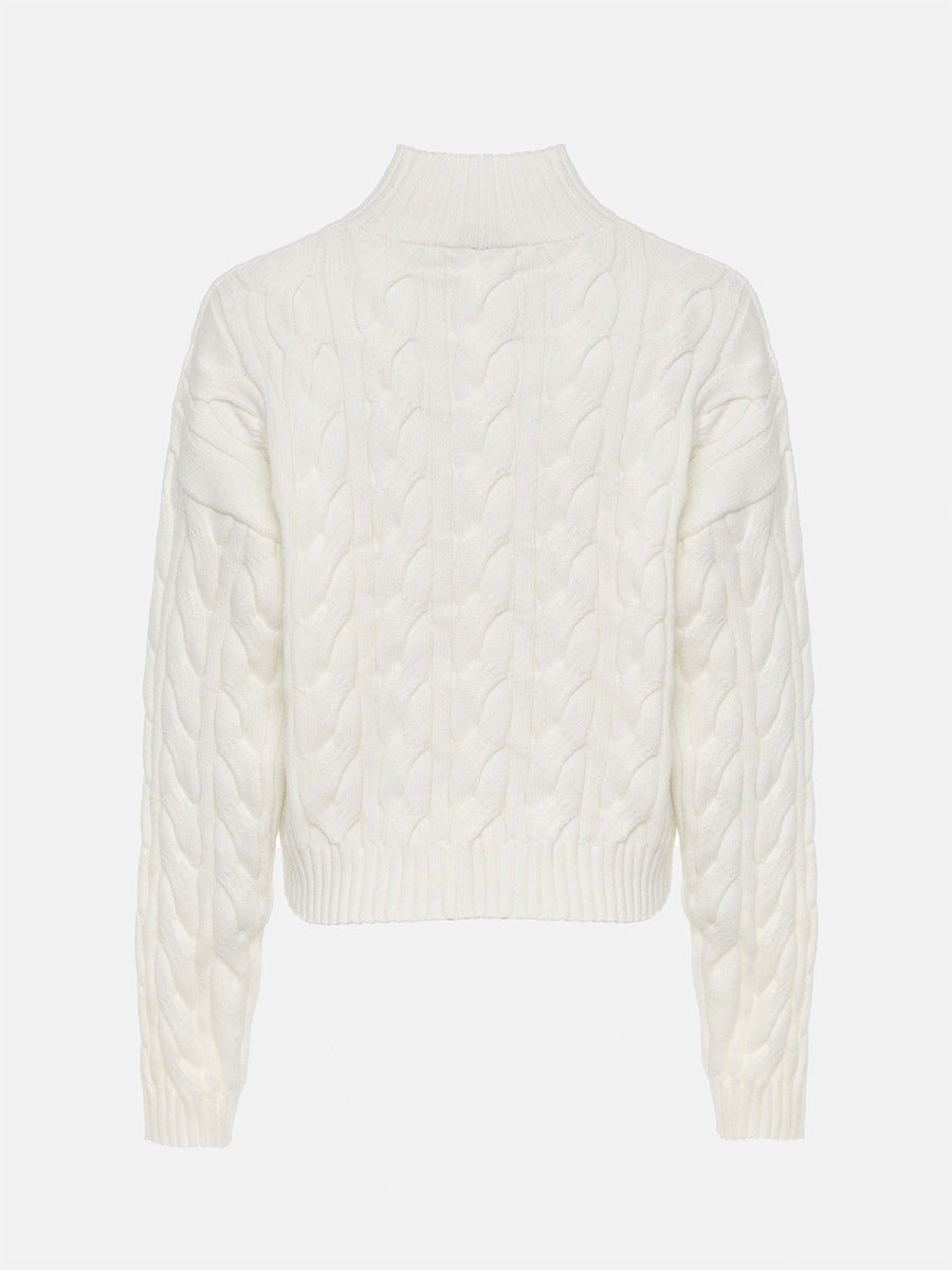 Boat Neck Cable Knit Sweater