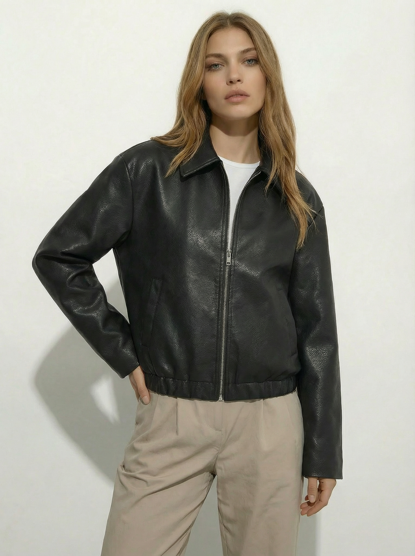 Capri Faux Leather Jacket