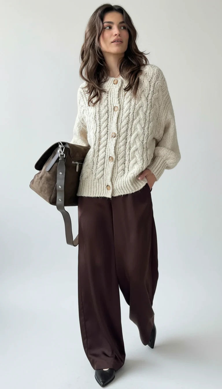 Iris Cable Knit Cardigan