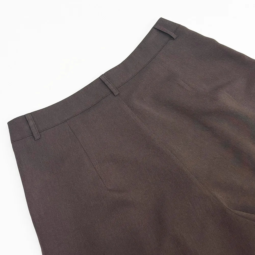 High Waist Espresso Drape Pants