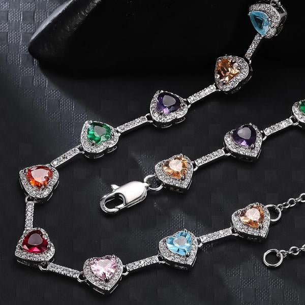 Heart Shaped Colorful Necklace