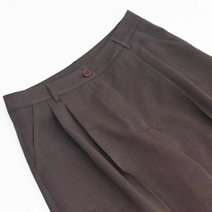 High Waist Espresso Drape Pants