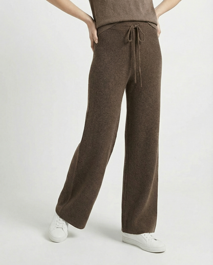 Wide Leg Knit Trousers