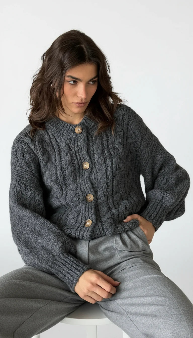 Iris Cable Knit Cardigan