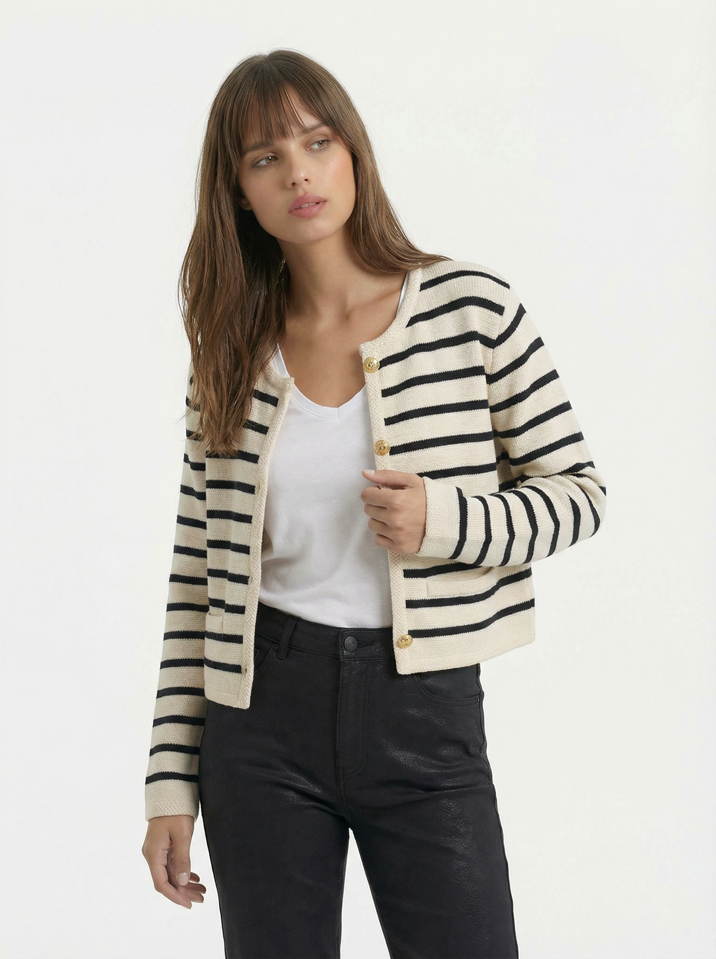 Lilah Cotton Stripe Cardi