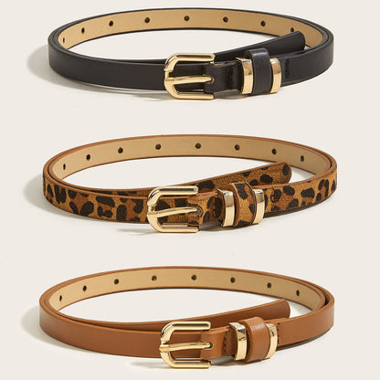 Retro Pin Buckle Small Belt