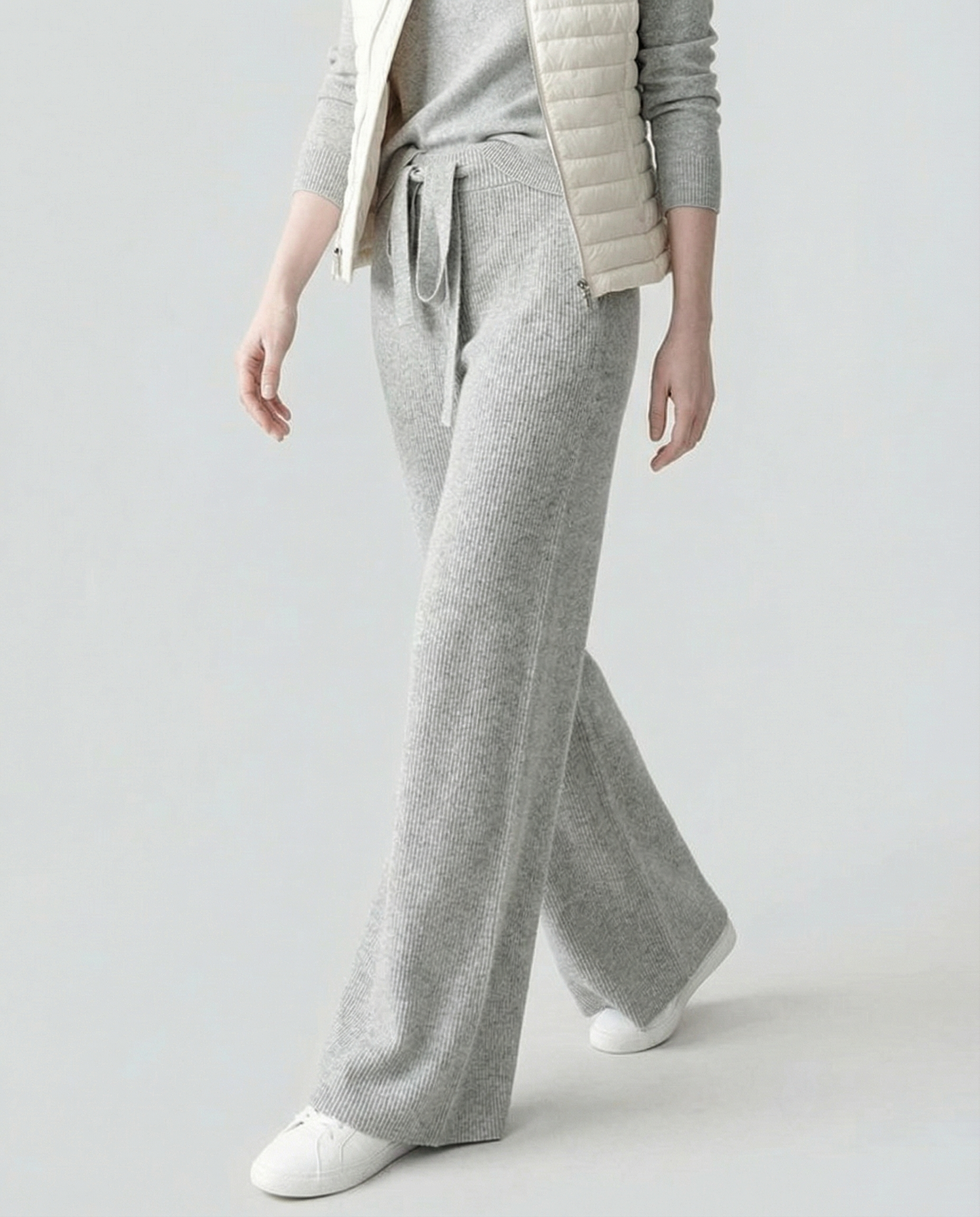 Wide Leg Knit Trousers