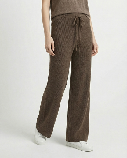 Wide Leg Knit Trousers