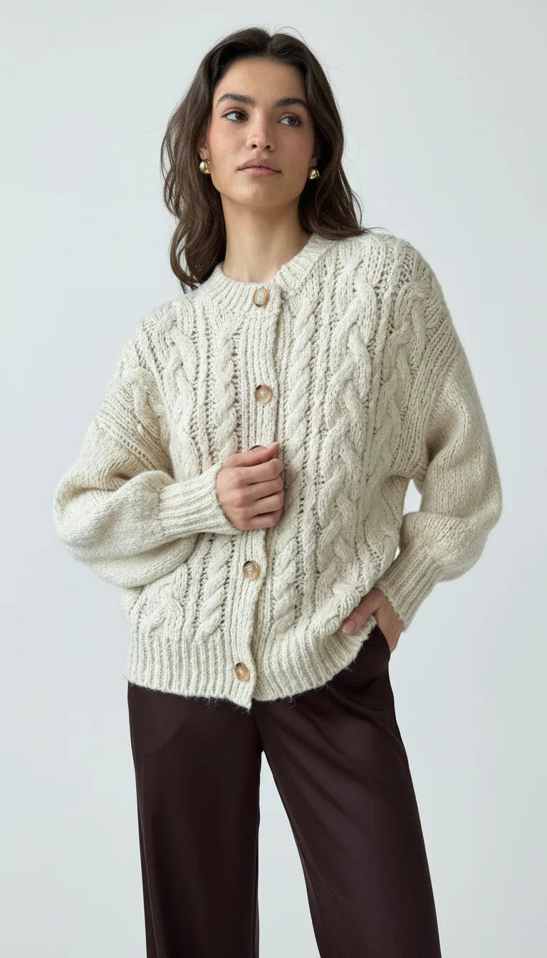 Iris Cable Knit Cardigan