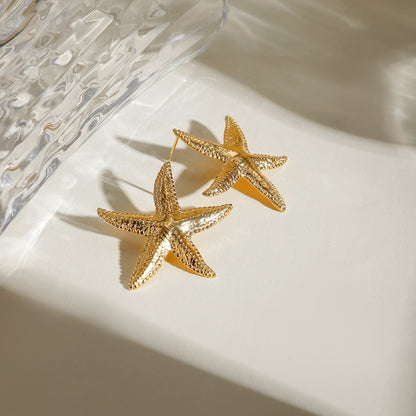 Serene Gold Starfish Earrings