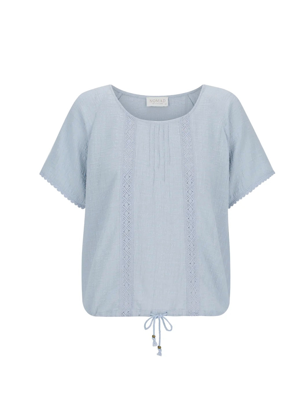 Daisy Cotton Blouse Slate Blue