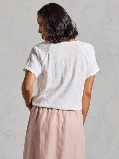 Daisy Cotton Blouse Ivory