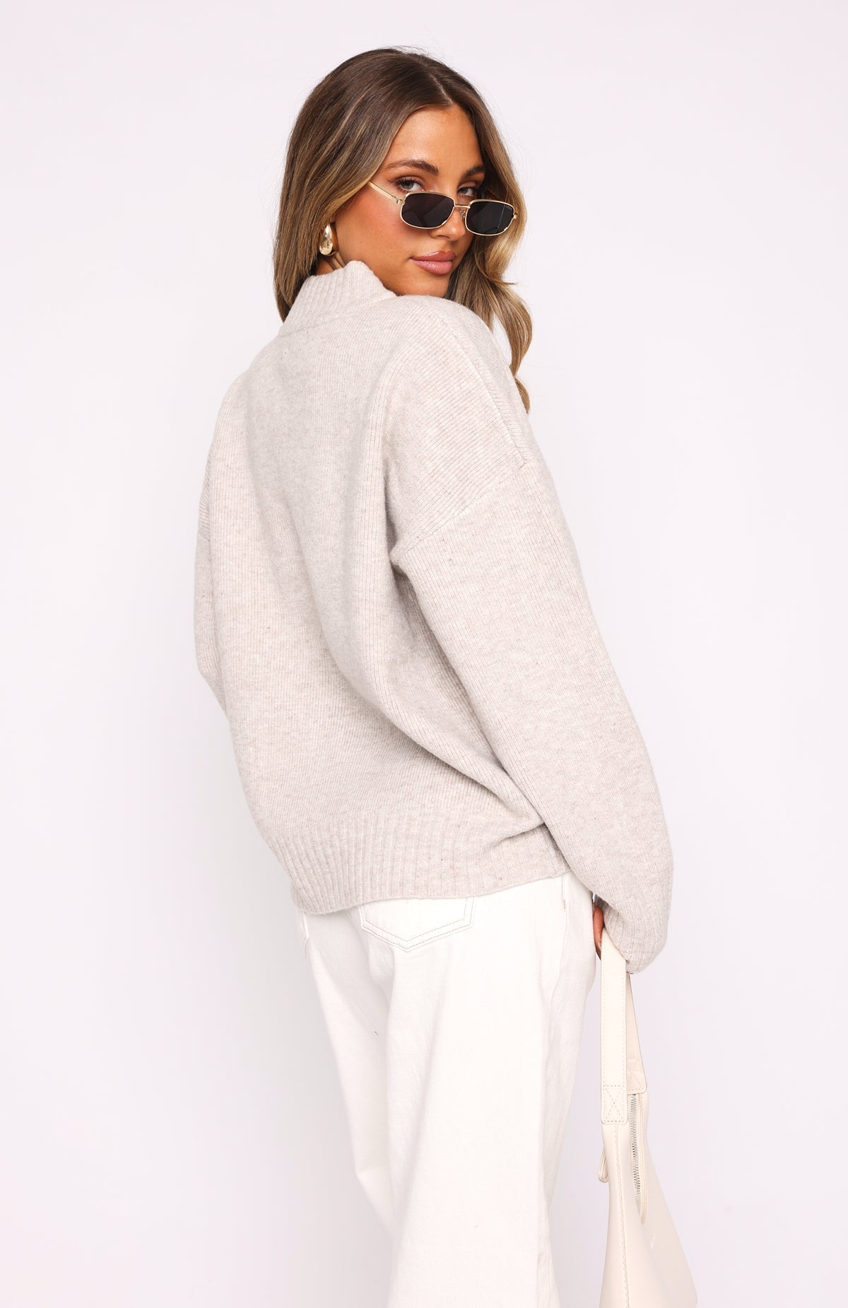 Augusta | Women's Drop Shoulder Zip Front Knit Cardigan