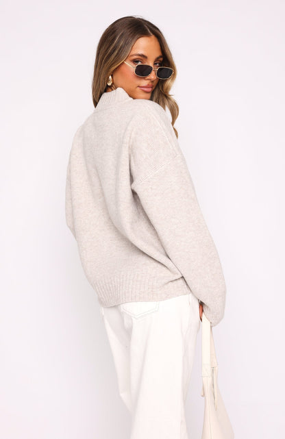 Augusta | Women's Drop Shoulder Zip Front Knit Cardigan