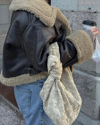 Brooklyn | Women's Aviator Faux Leather Jacket