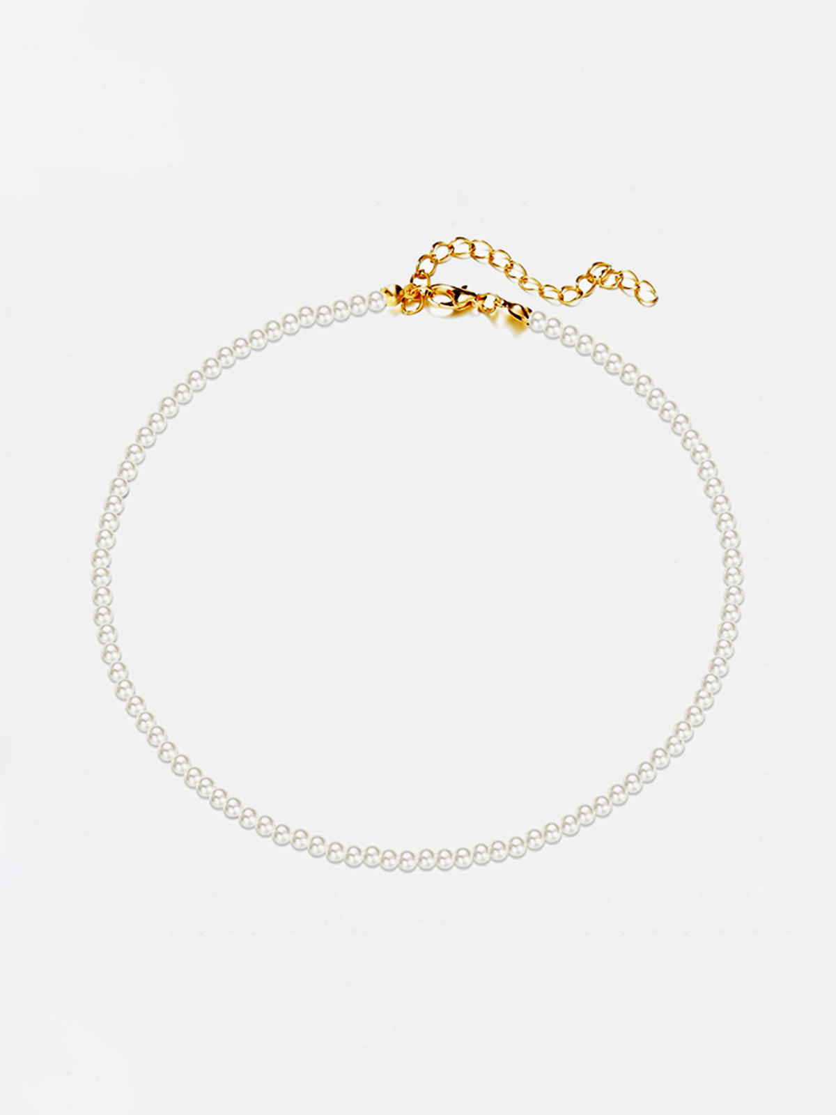 Emani | Women's Pearl Bead Single Strand Short Collar Necklace