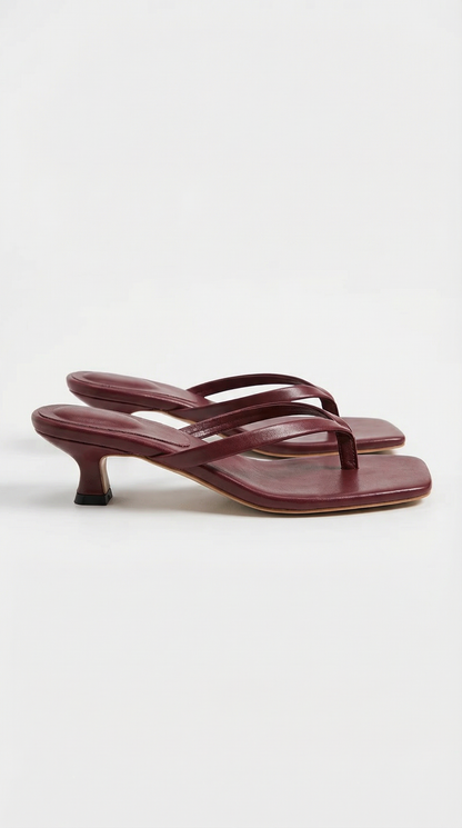 Ieza | Women’s Strappy Kitten Heel Mule Sandals