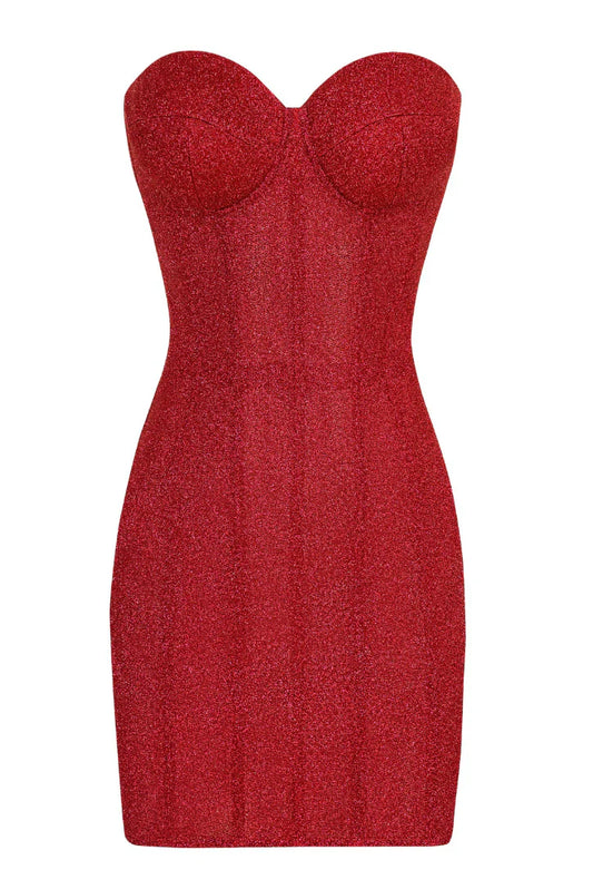 Ivy | Women’s Strapless Glitter Corset Mini Party Dress