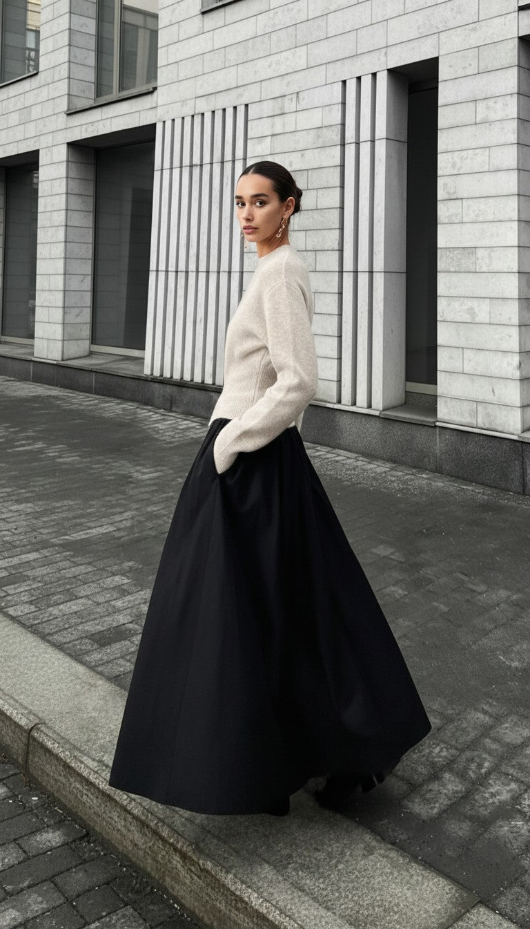 Kallie | Women's Front Slit Long Sleeve Ribbed Knit Sweater
