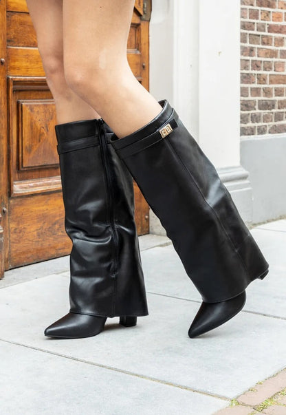 Lucille | Women's Pointed Toe Side Zip Low Block Heel Boots