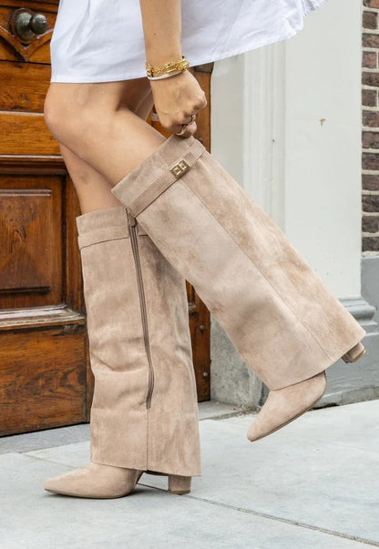 Lucille | Women's Pointed Toe Side Zip Low Block Heel Boots