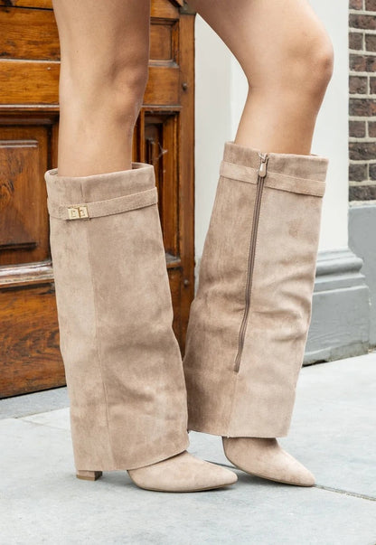 Lucille | Women's Pointed Toe Side Zip Low Block Heel Boots