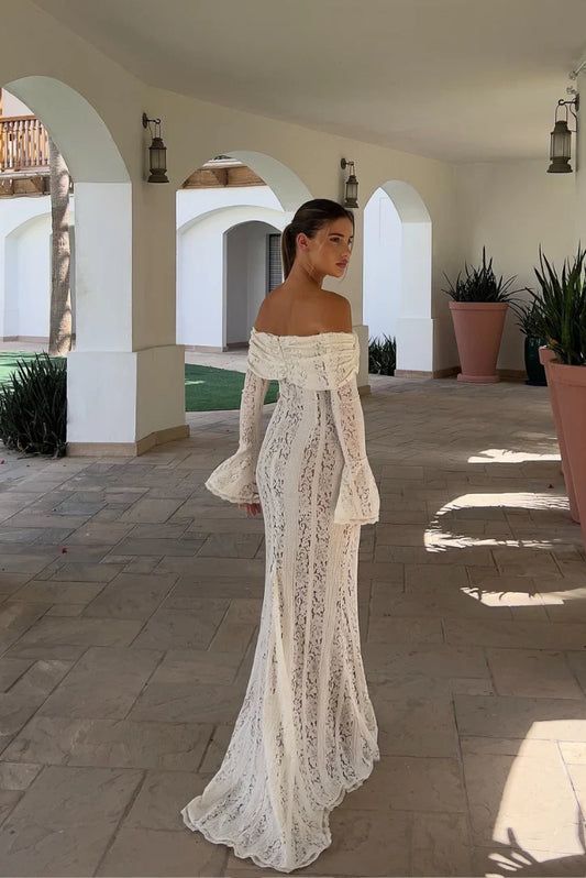 Lucy | Women's Lace Off-Shoulder Maxi Summer Dress